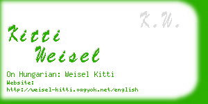 kitti weisel business card